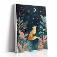 Fox Under a Starry Night