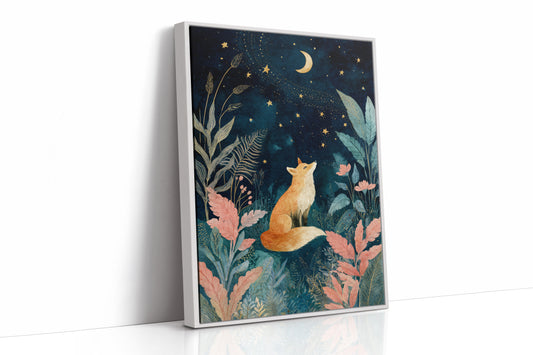 Fox Under a Starry Night