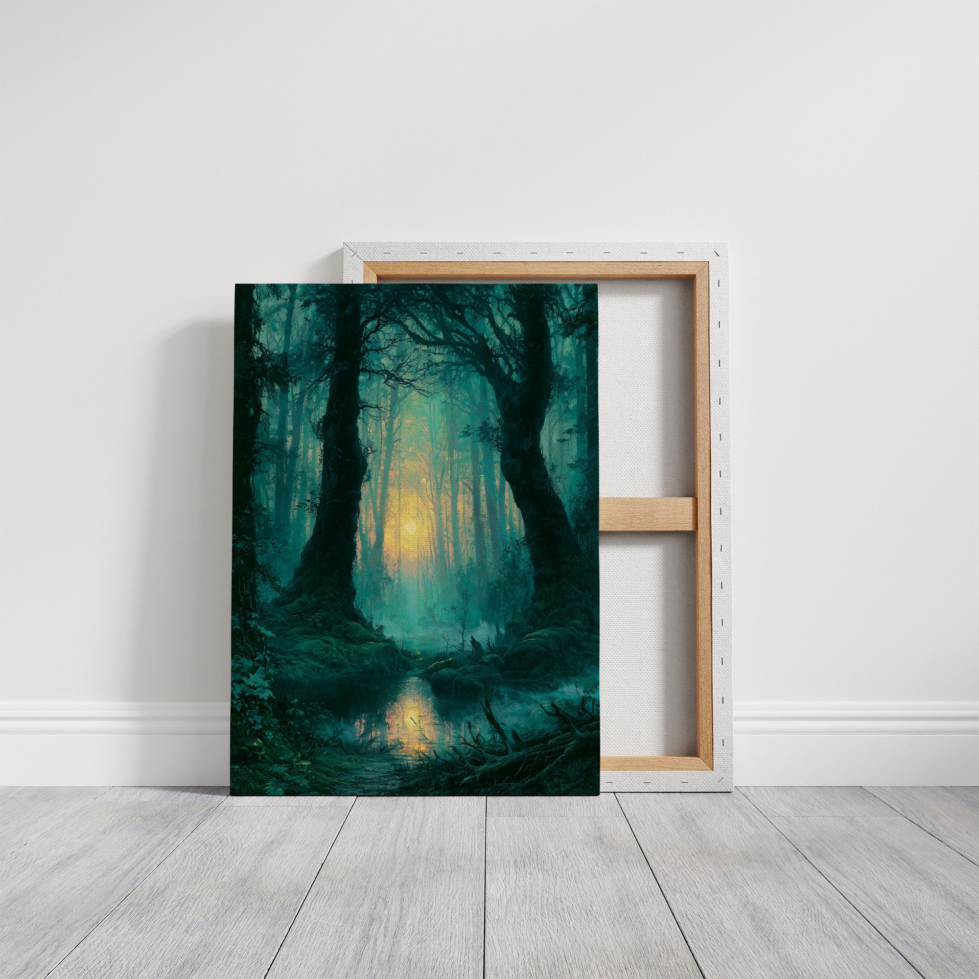 Reflected Glow: The Twin Trees of the Swamp Forest