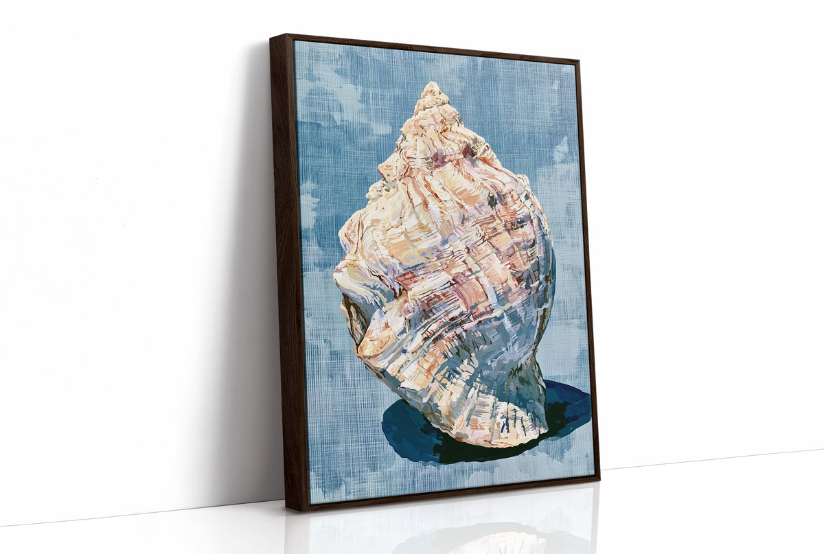 Weathered Conch, Woven Blue