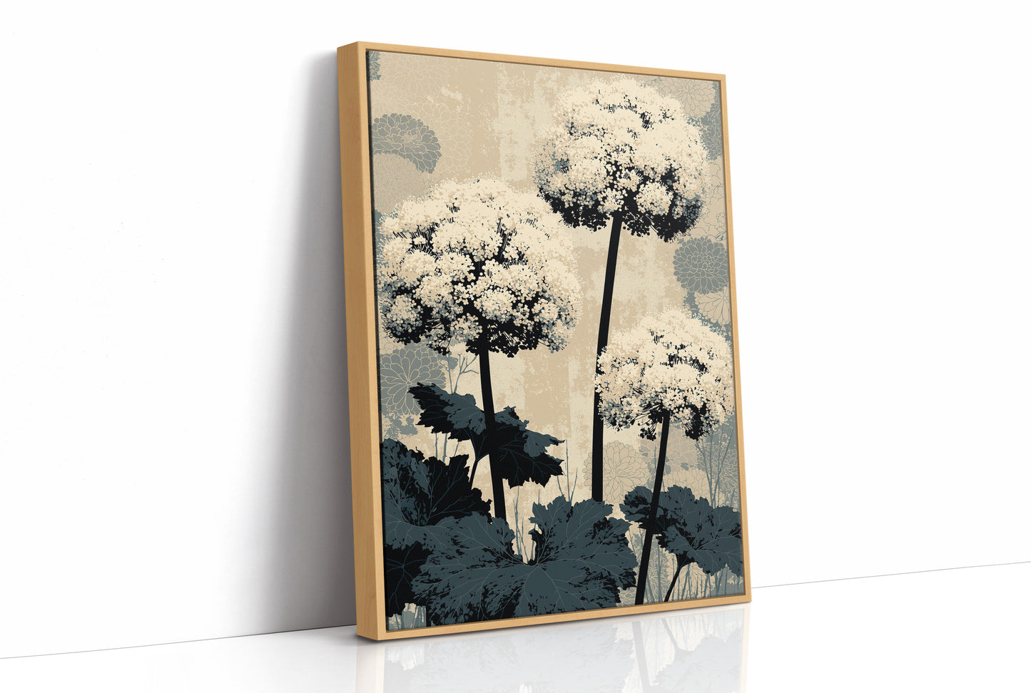 Hydrangea Stems in Silhouette