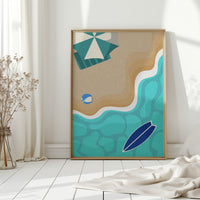 Beach Ball Plays With Turquoise Tides