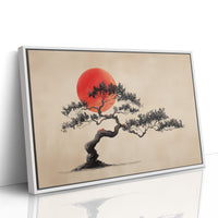 Crimson Harmony: Bonsai Beneath Blood Moon