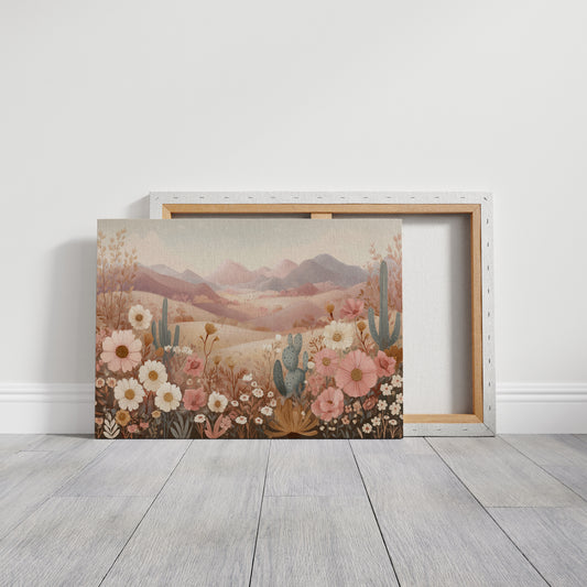Desert Blooms Dance Among Mountains