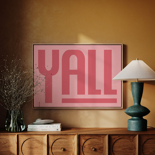 Yall Southern Charm Print in Pink