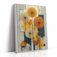 Sunbursts Dance Through Geometric Gardens