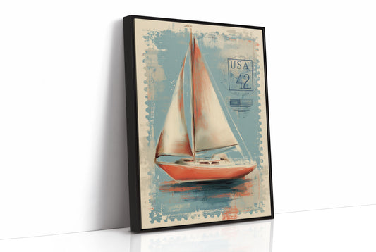 Coral Sails Adrift On Postage Dreams