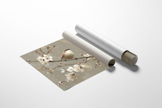 Sparrow Among Spring's First Blossoms