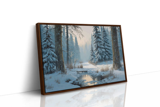 Snow Pines Guard Winter's Stream