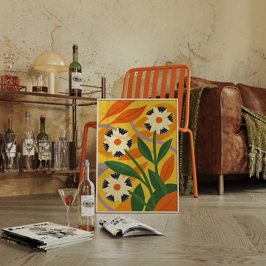 Cactus Meets Sunflower Folk Art