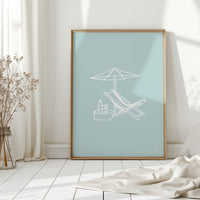Seaside Moments Pause In Blue