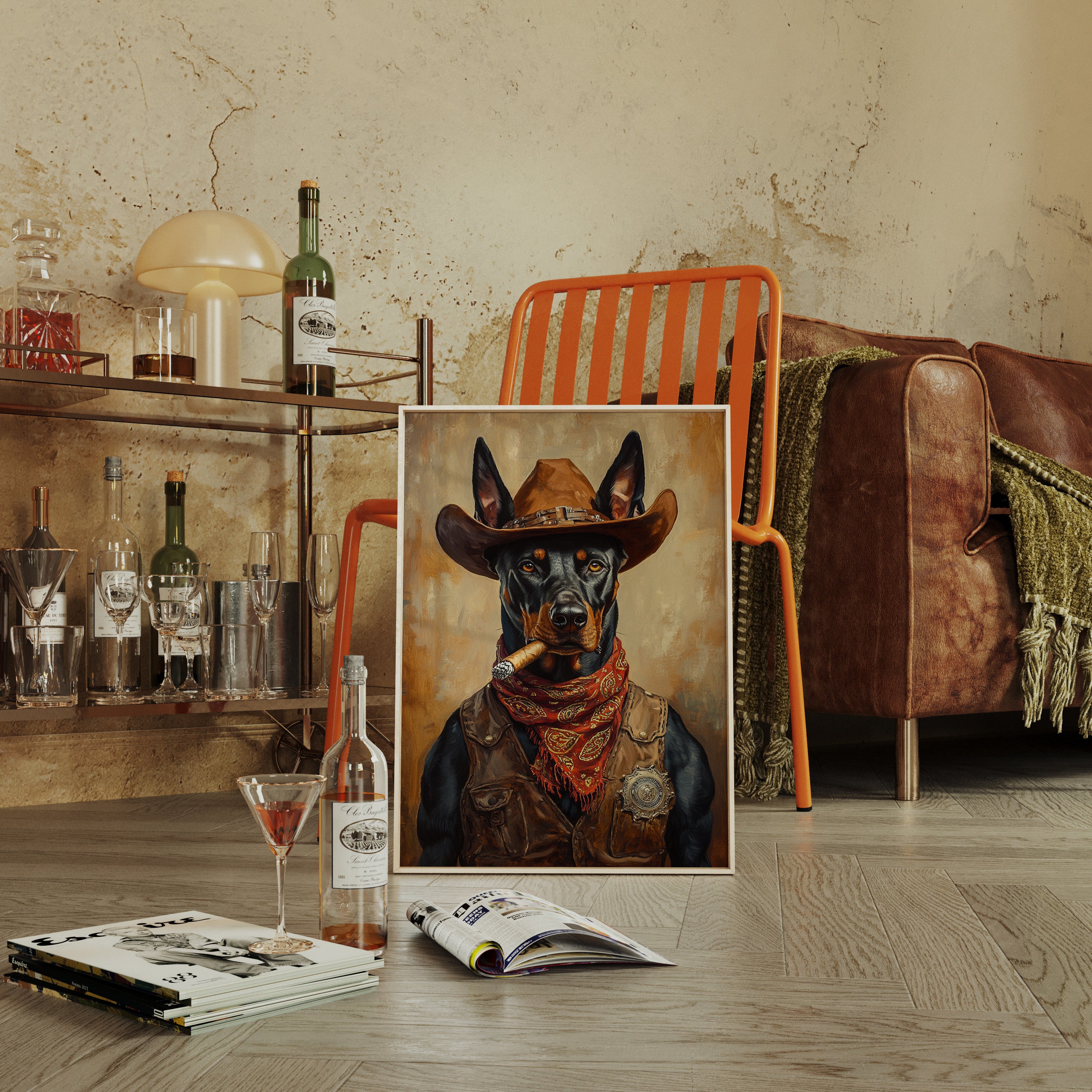 Doberman Marshal with a Steel Gaze