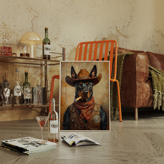 Doberman Marshal with a Steel Gaze