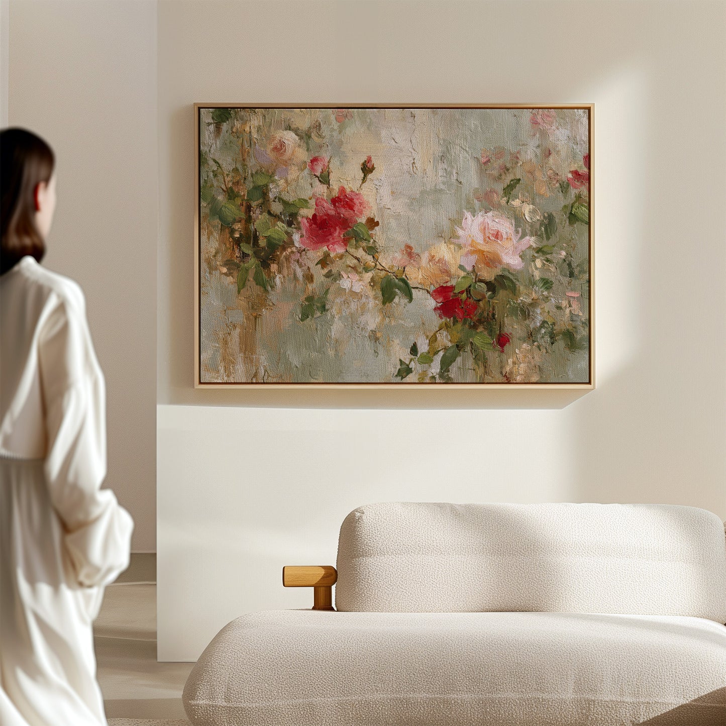 Petals Paint the Silent Wall