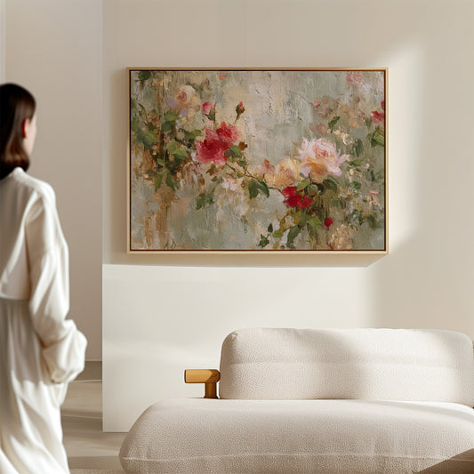Petals Paint the Silent Wall