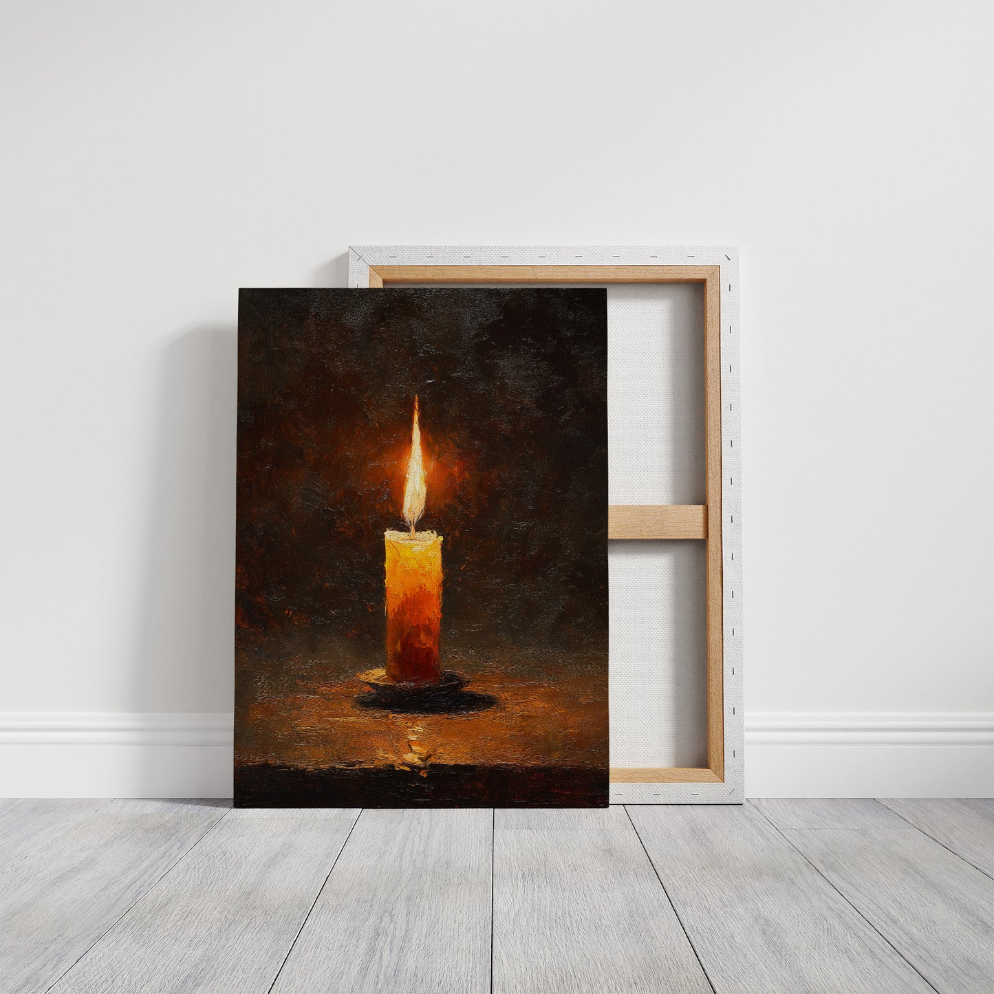 Amber Flame Against Darkness Waits