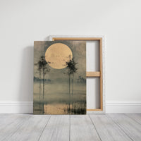 Harvest Moon Over the Marsh