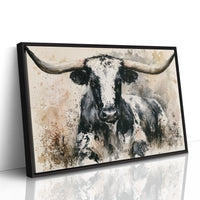 Longhorn in Black and White