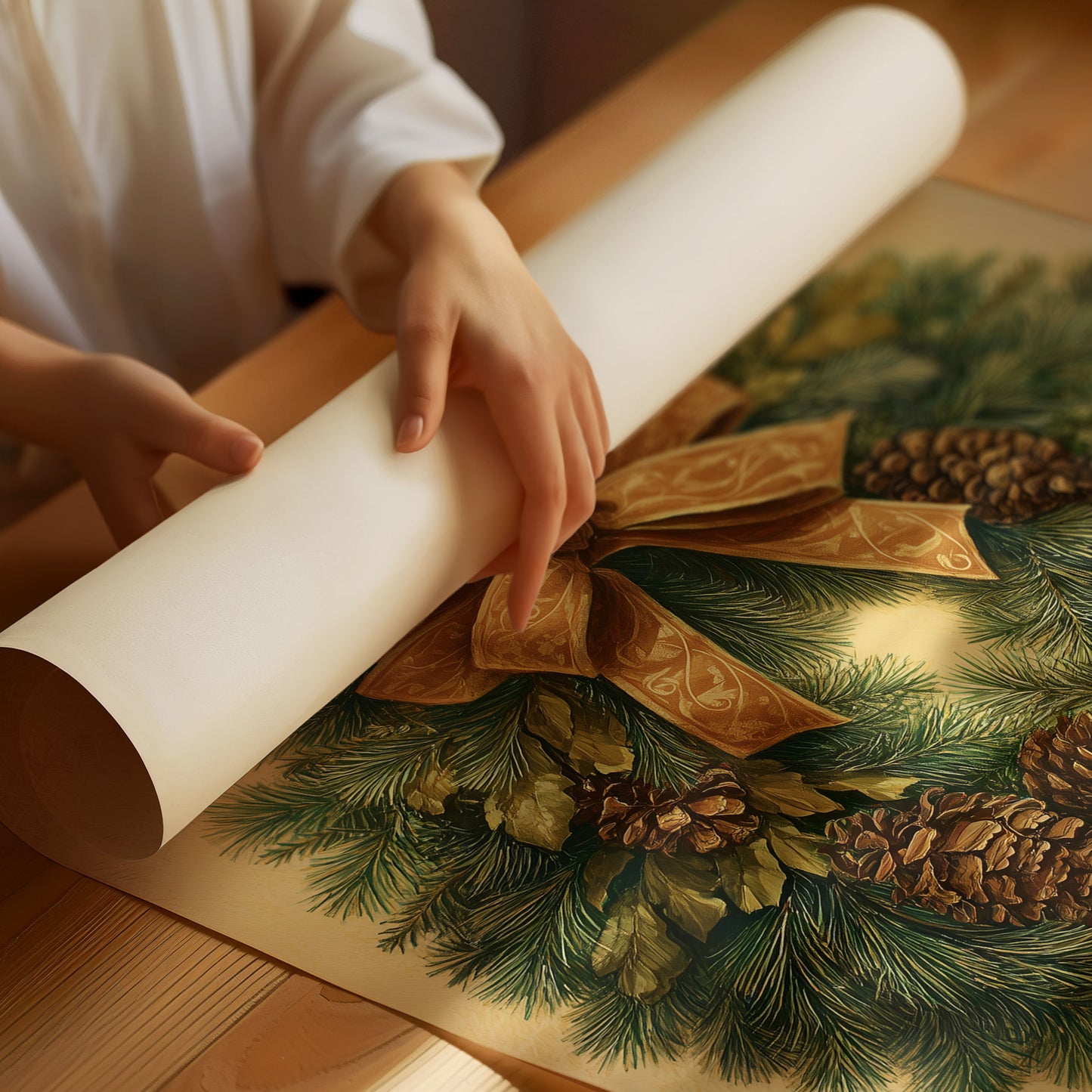 Pine Garland Tells December Stories