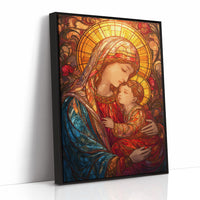 Sacred Glow Through Stained Glass