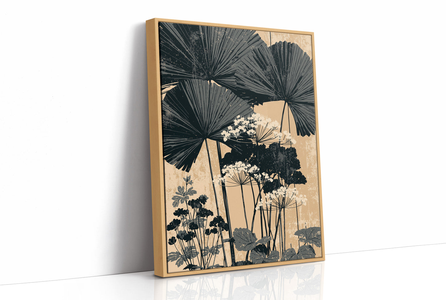 Palm Fronds Over Wild Lace