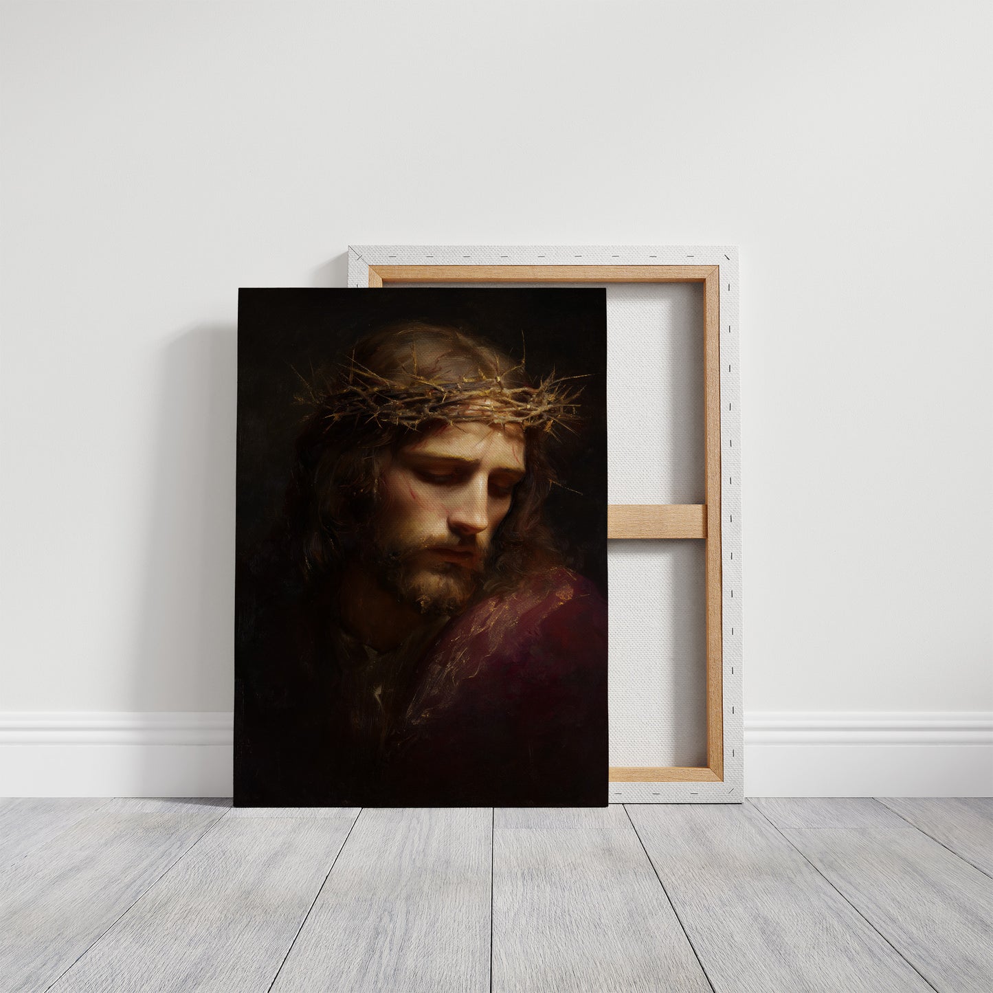 Sacred Art Upon Wooden Rest