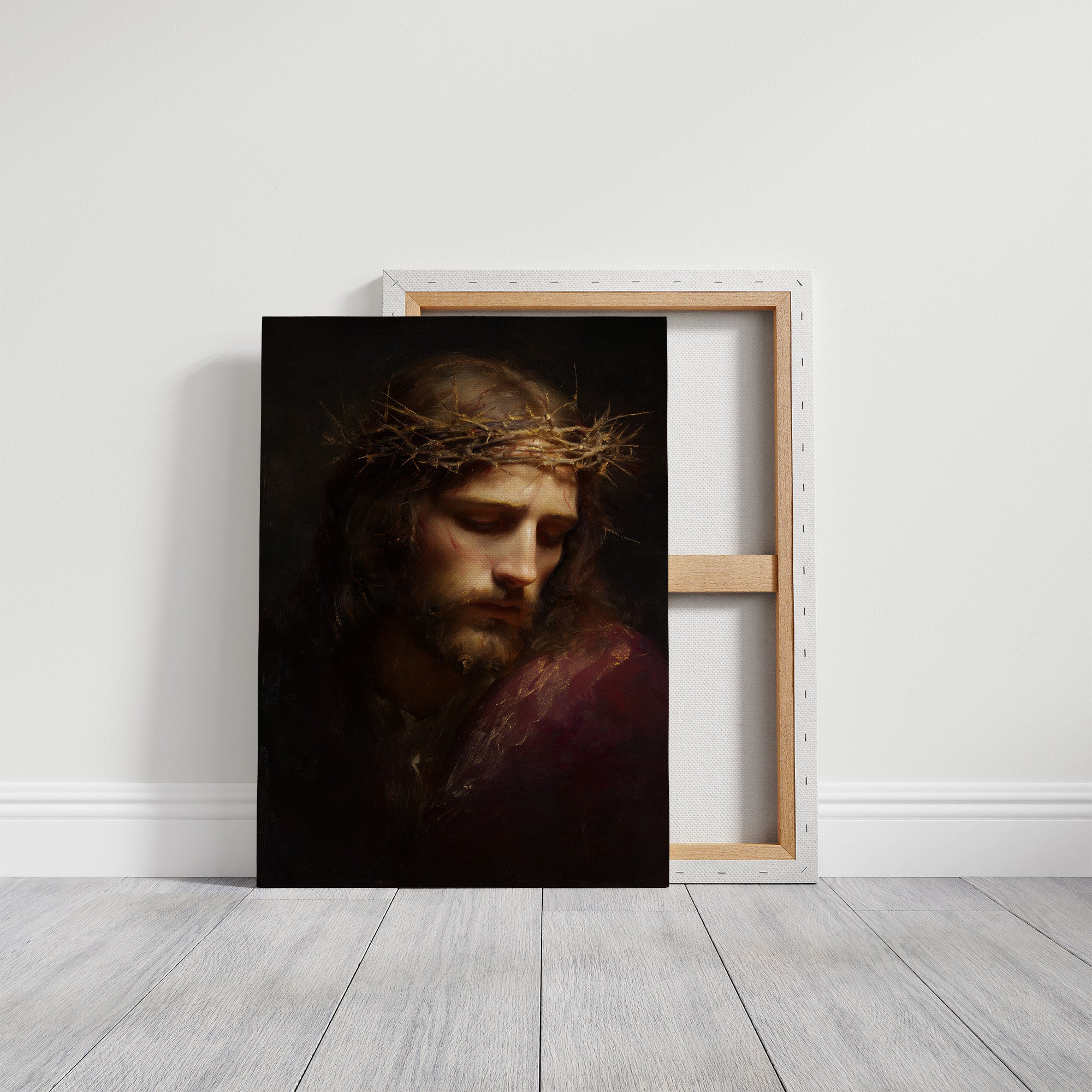 Sacred Art Upon Wooden Rest