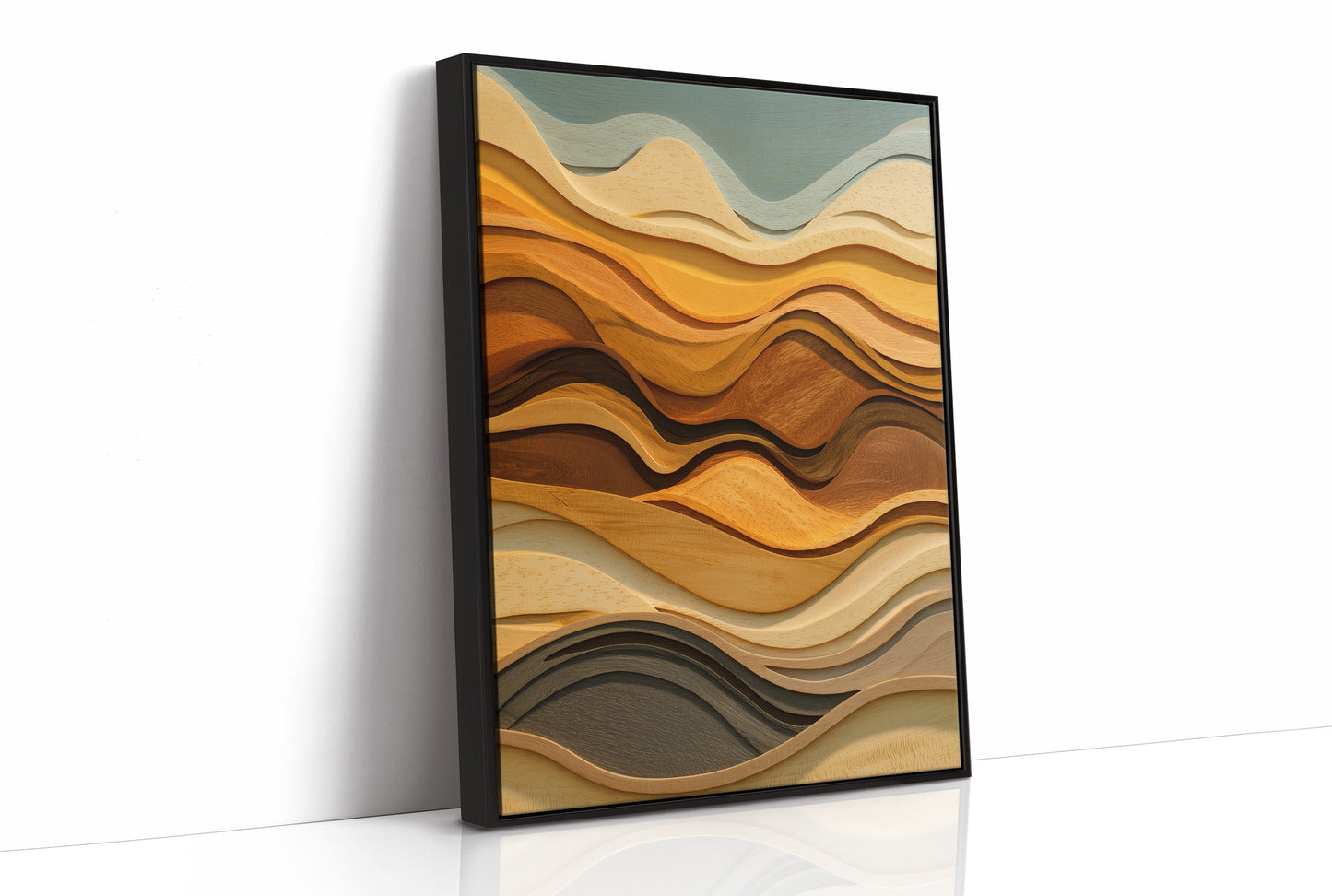 Carved Waves In Warm Grain