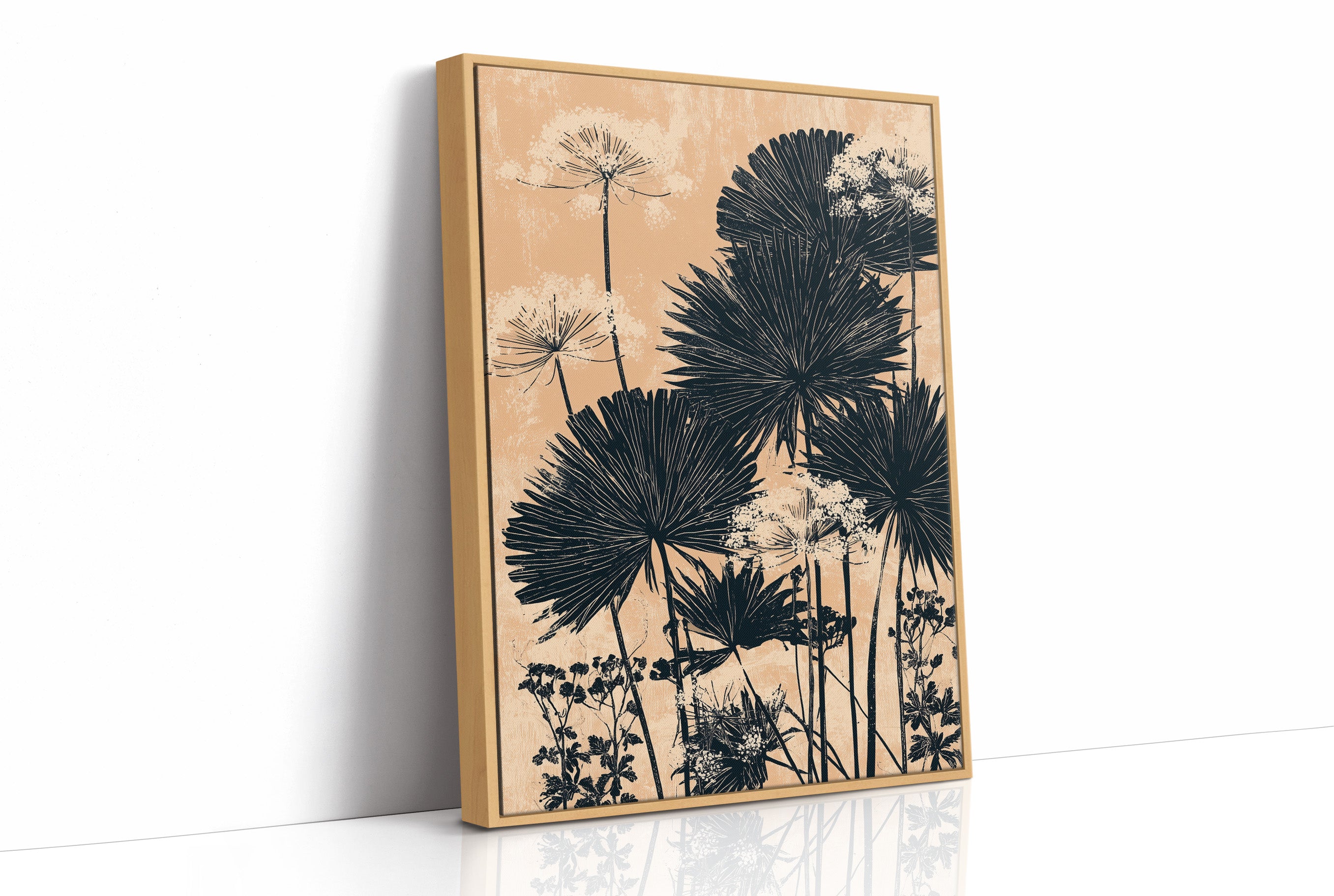 Palm Fans in Peach Light