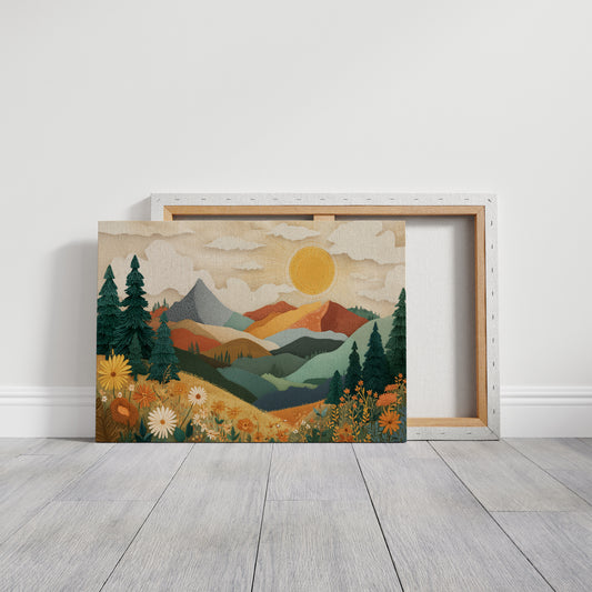 Daisies Catch Mountain Morning Light