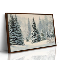 Snow Settles Among Northwoods Pineway