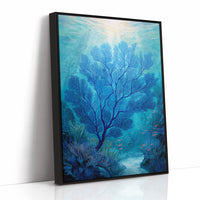 Cobalt Branches In Aqua Depths