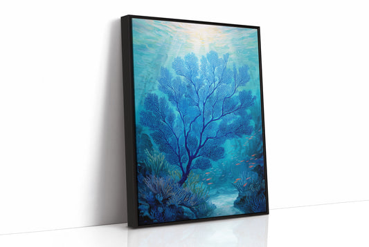 Cobalt Branches In Aqua Depths