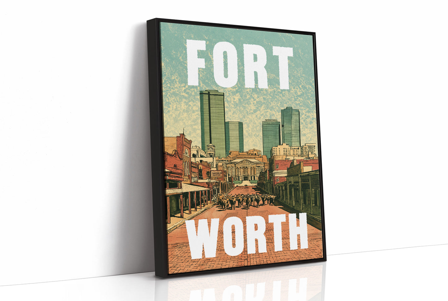 Fort Worth, Riso Print