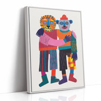 Embrace of Colorful Companionship