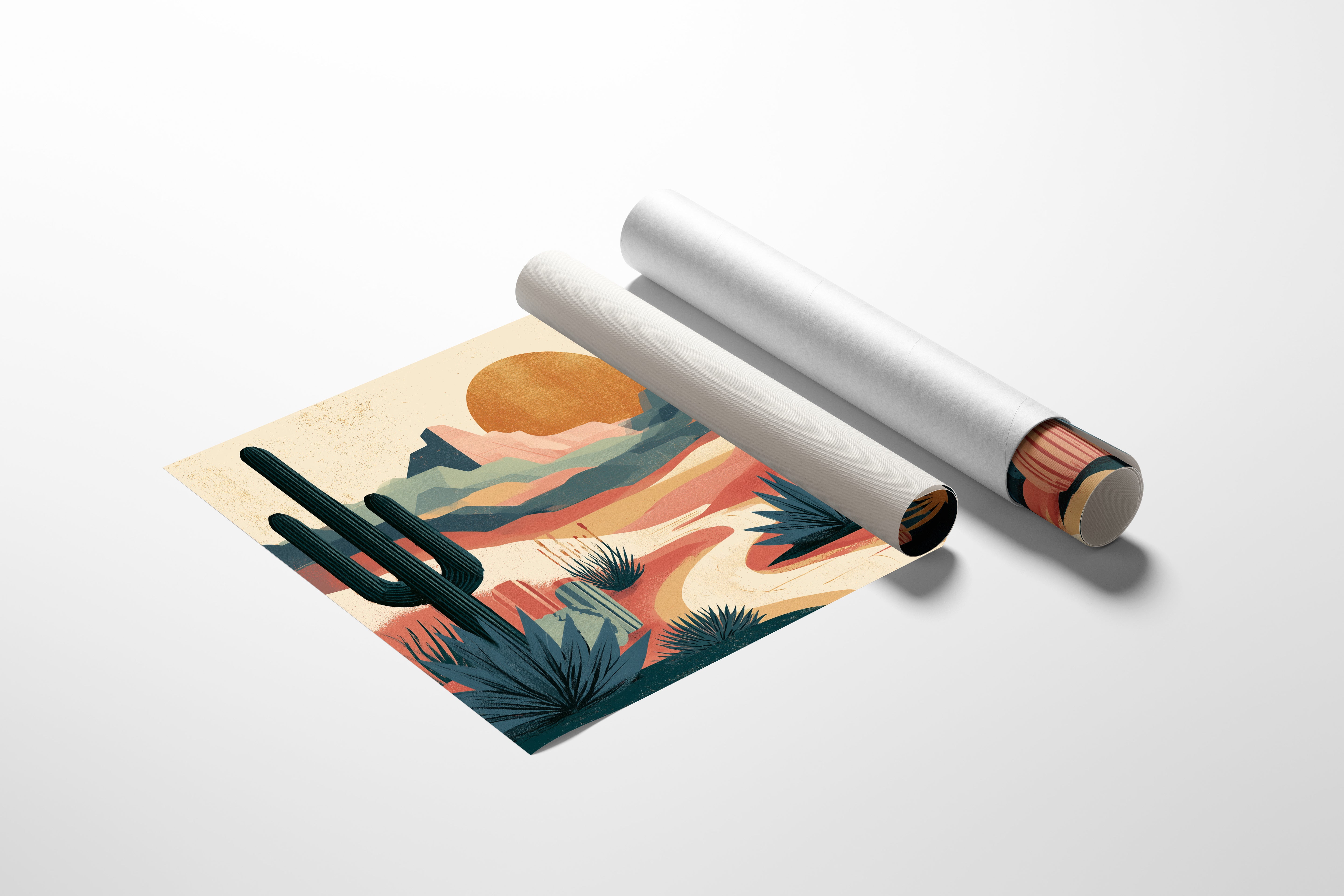 Winding Path Beneath a Copper Sun