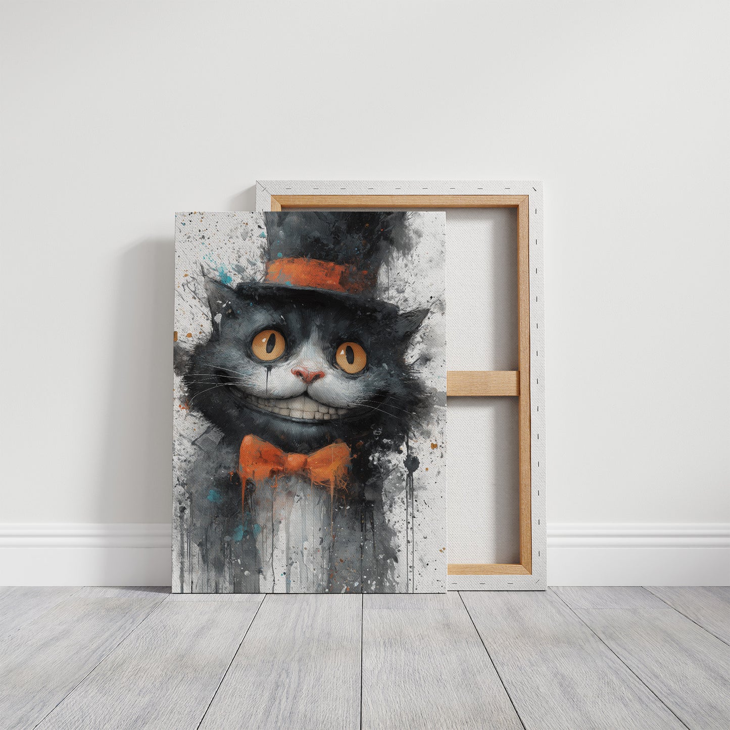 Mischief Grins Behind Orange Bow