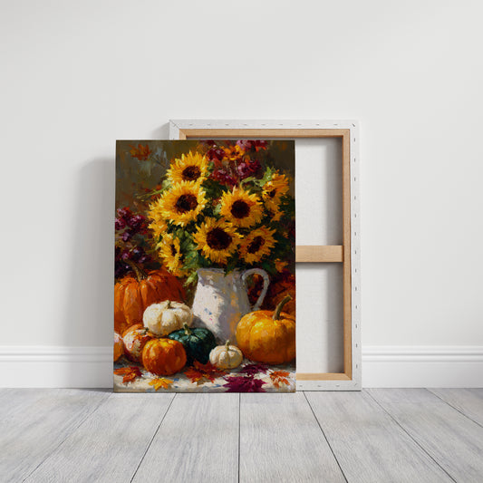 Autumn's Warmth In Sunflower Light