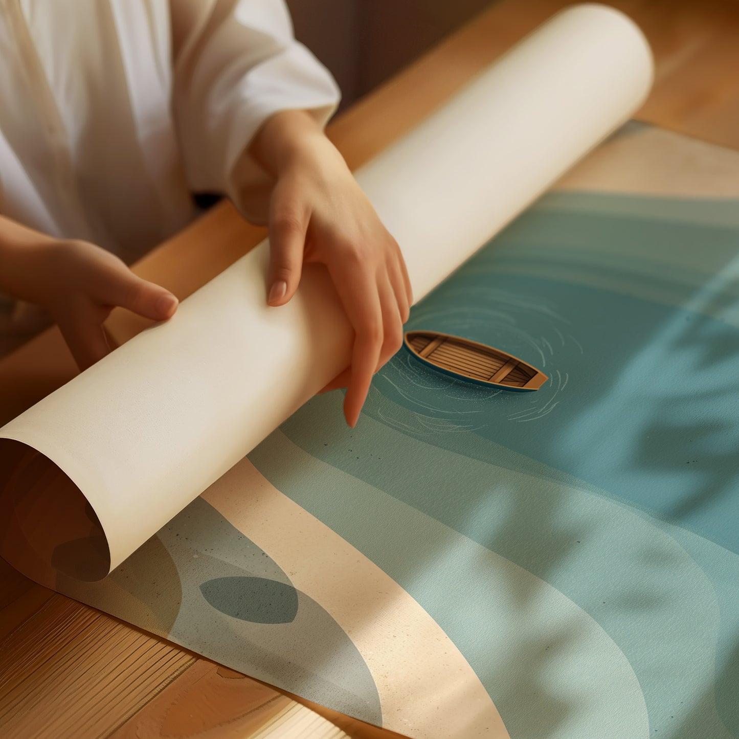 Solitude Adrift in Turquoise Canyons