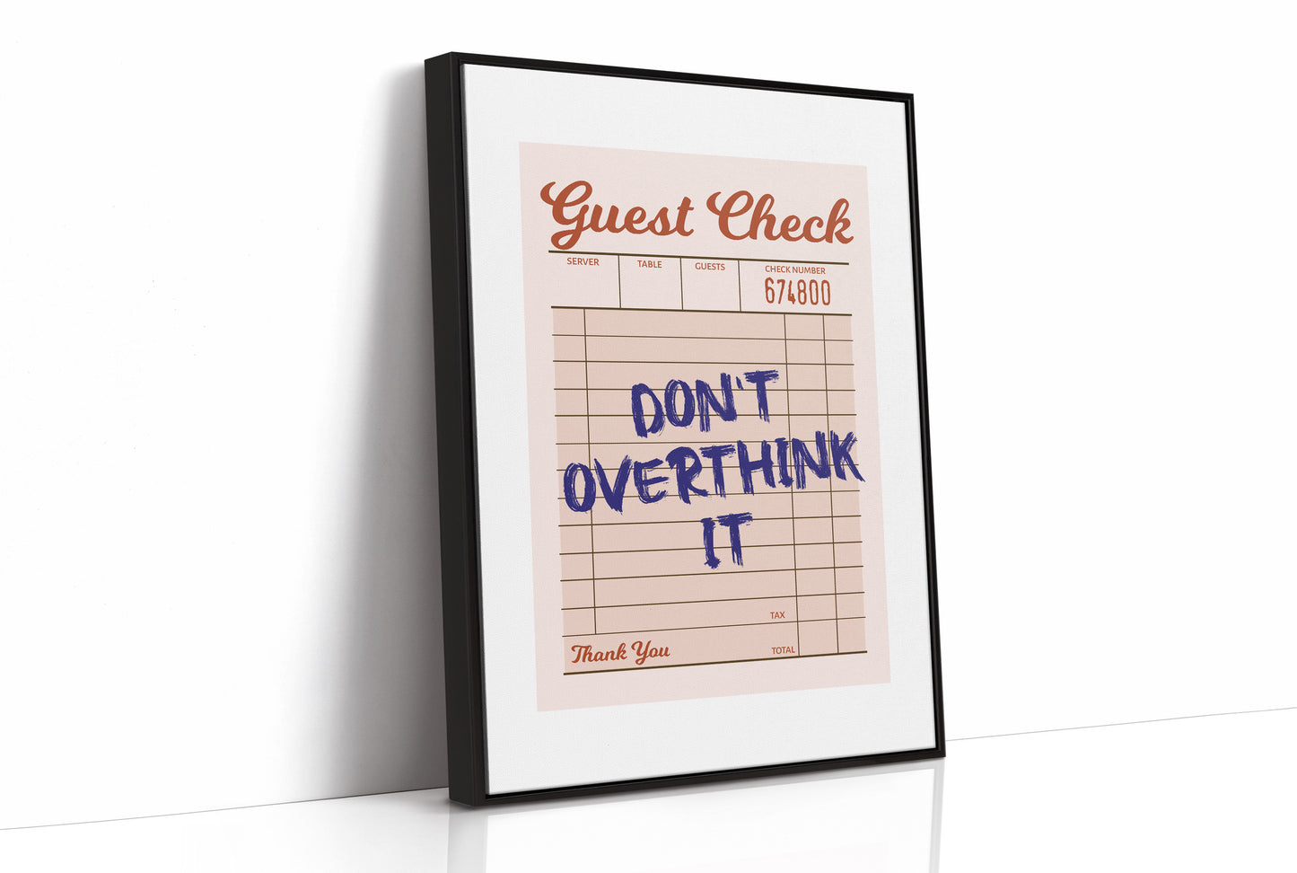 Order Up: Stop Overthinking