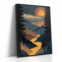 Golden River At Dusk