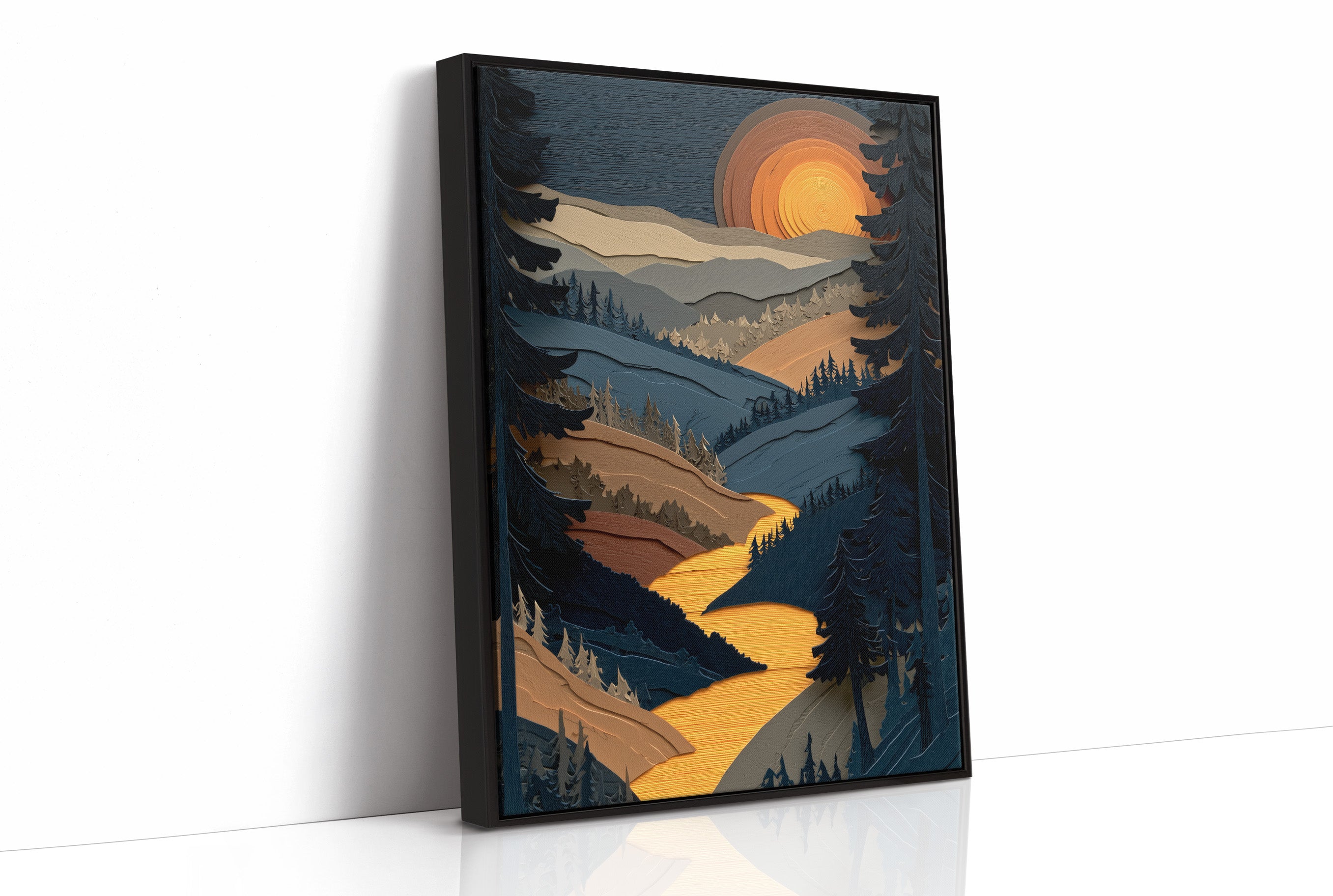 Golden River At Dusk