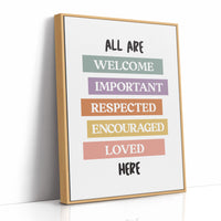 All Are Welcome Classroom Affirmation Print