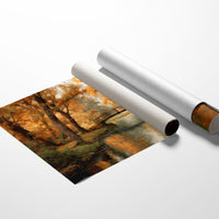 Amber Bridge Over Tranquil Waters