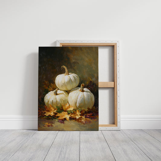 White Pumpkins Dance With Autumn