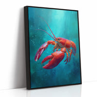 Scarlet Drifter In Aqua Depths