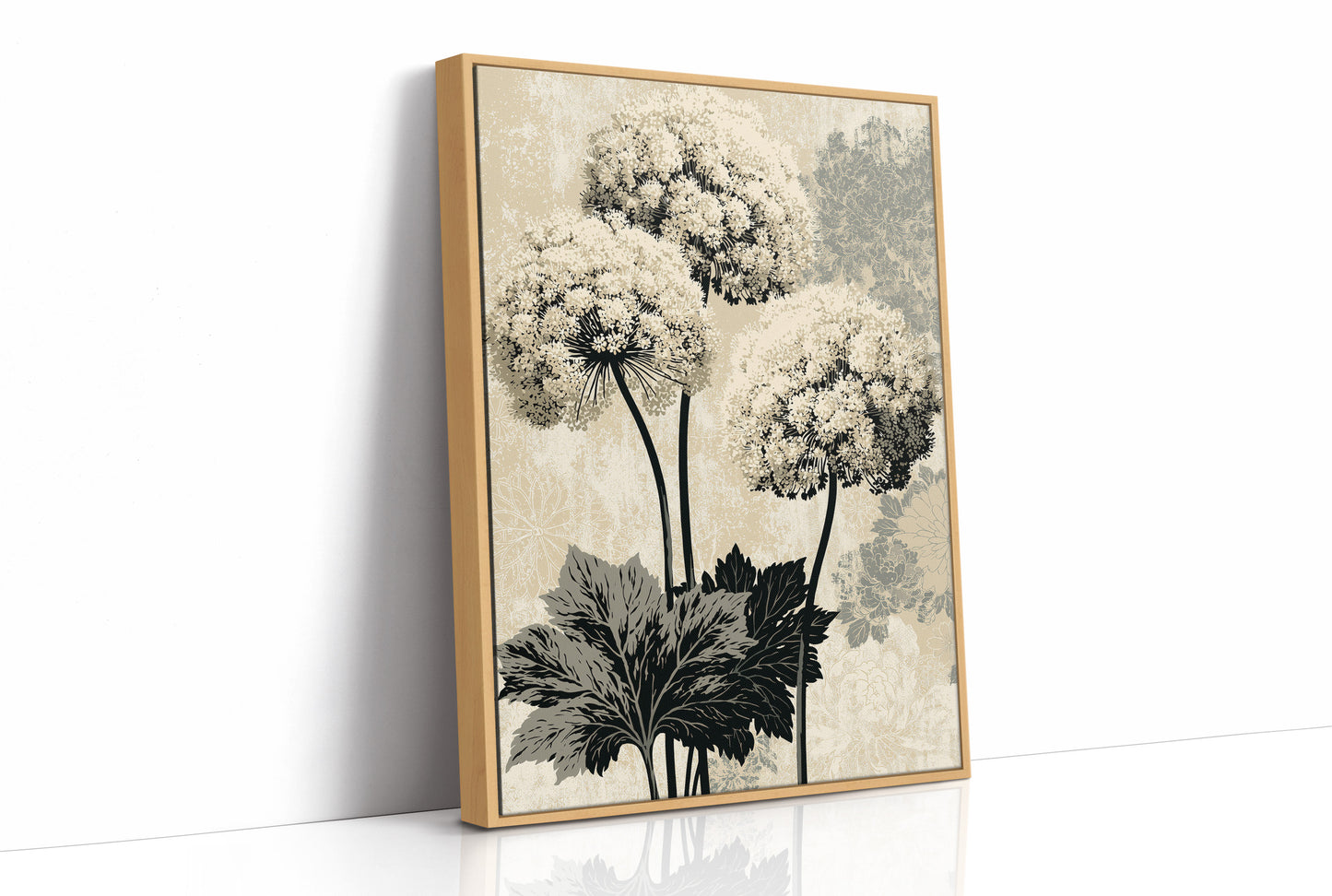Lace Blooms in Ivory and Taupe