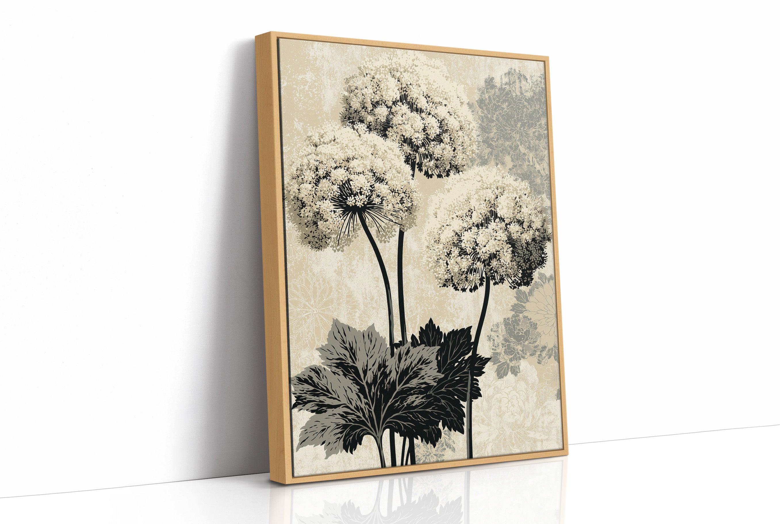 Lace Blooms in Ivory and Taupe