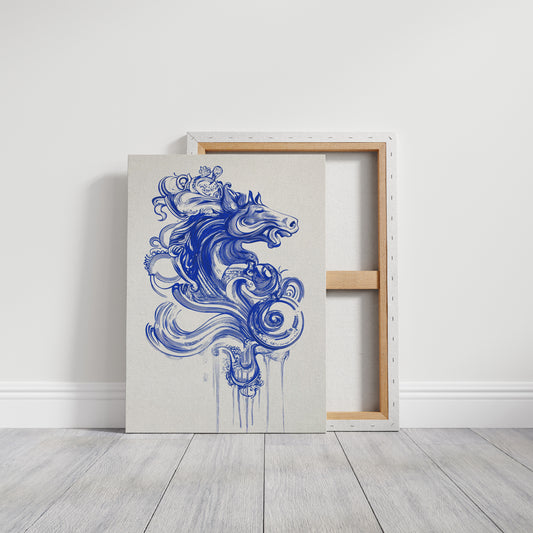 Wild Horses Dance In Indigo