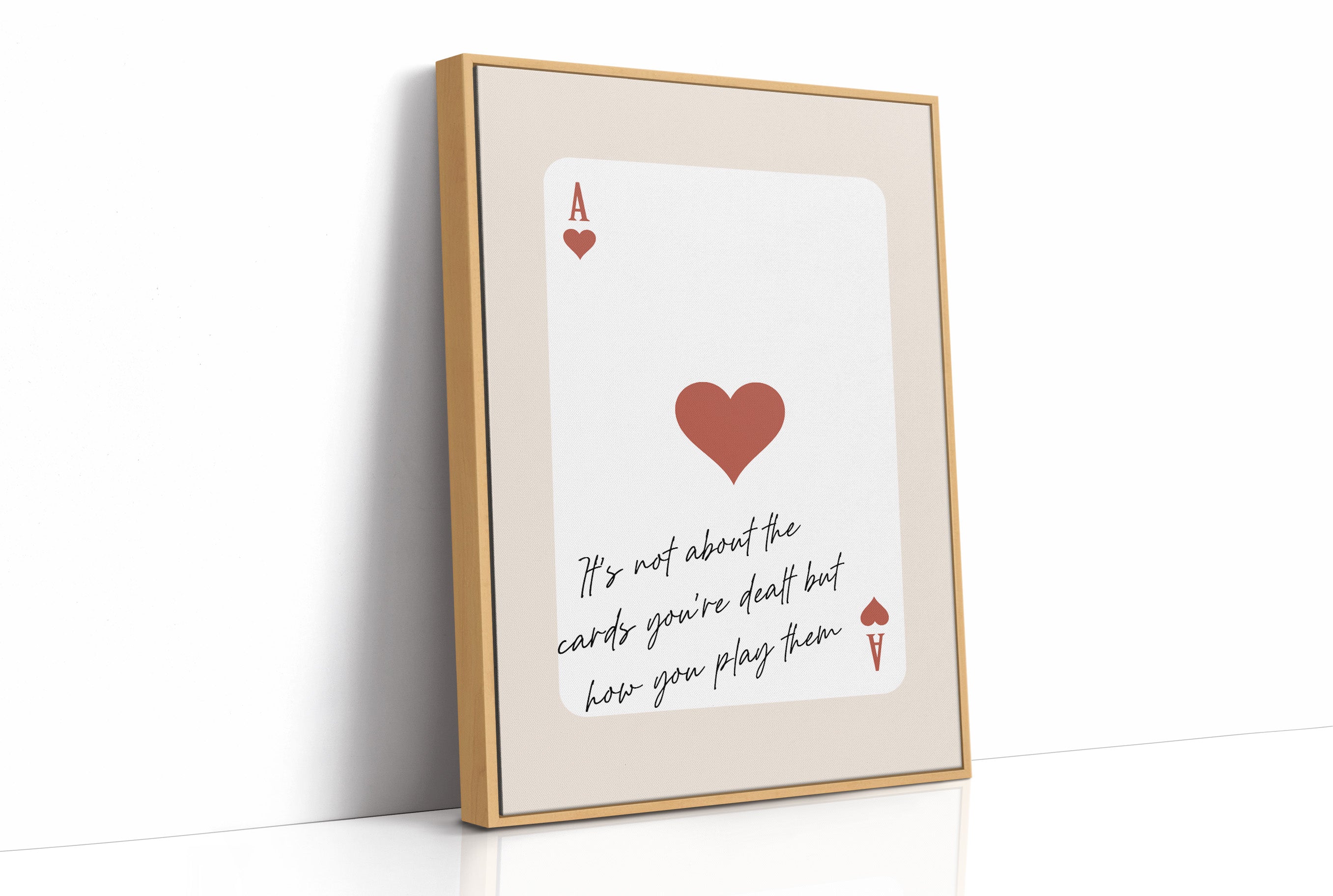 Ace Of Hearts Motivational Card Print